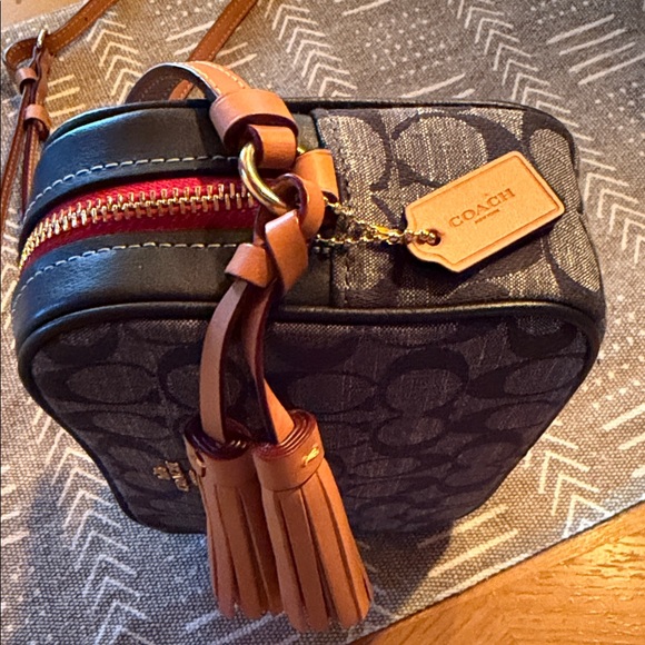 Coach Denim Blue Signature Camera Crossbody Bag - Picture 3 of 6